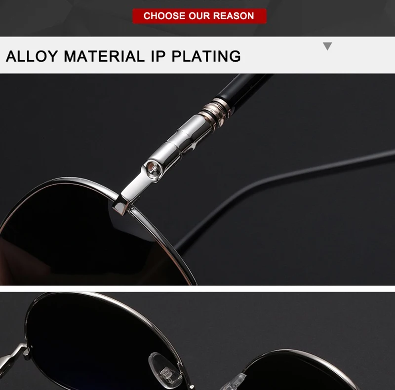 Psacss Classic Pilot Photochromic Sunglasses Men Driving Clear Polarized Lens Sun Glasses Male Vintage Brand Sunglass Oculos UV Psacss Classic Pilot Photochromic Sunglasses Men Driving Clear Polarized Lens Sun Glasses Male Vintage Brand Sunglass Oculos UV