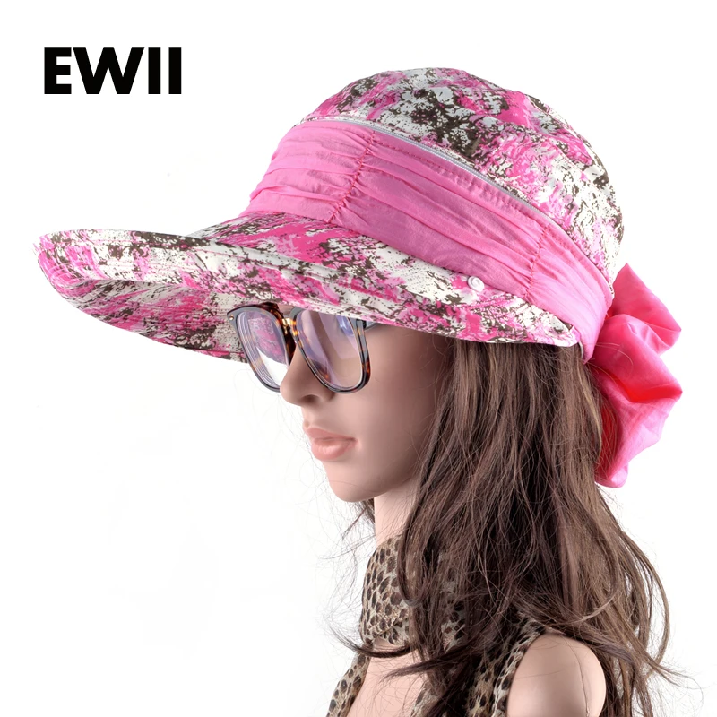 

Girls summer sun hats for women folding wide brim visor cap ladies beach anti-uv caps women floppy bucket hat chapeu bone