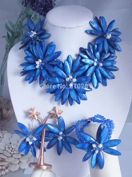

free shipping !!! Z-1424 African Wedding Beads,Shell Flower Jewelry Set