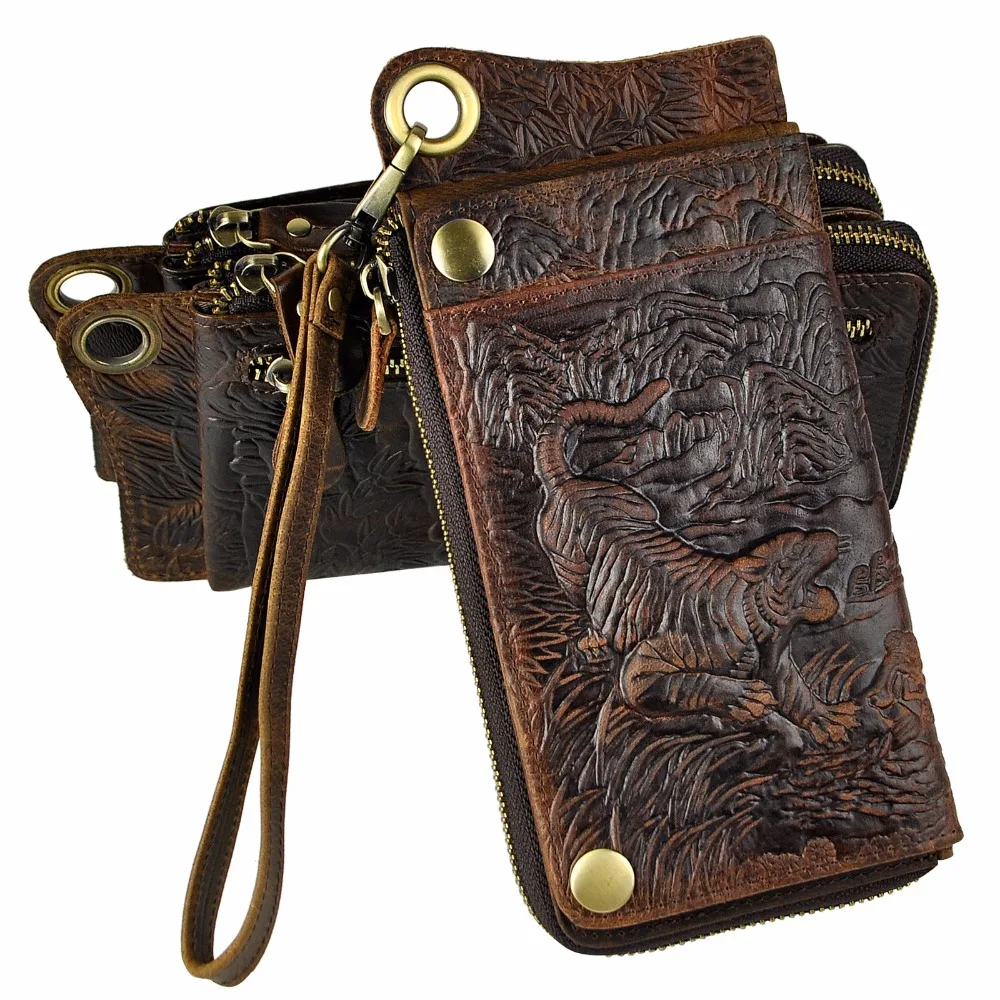 

Cattle Men Design Organizer Wallet Real leather Male Fashion Business Credit Card Id Case Wallet Checkbook Purse Snap ck001-1dt