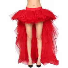 Длинные юбки из тюлевой ткани Тюль атласная Талия привет низкие женские юбки, изготовленные на заказ Красные праздничные юбки застежка-молния