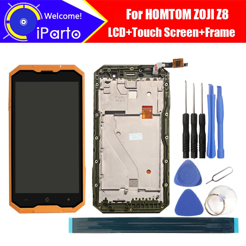 Цена 5,0 дюймов HOMTOM ZOJI Z8 ЖК дисплей + сенсорный экран + рамка 100% оригинал протестированный дигитайзер стеклянная панель Замена для ZOJI Z8