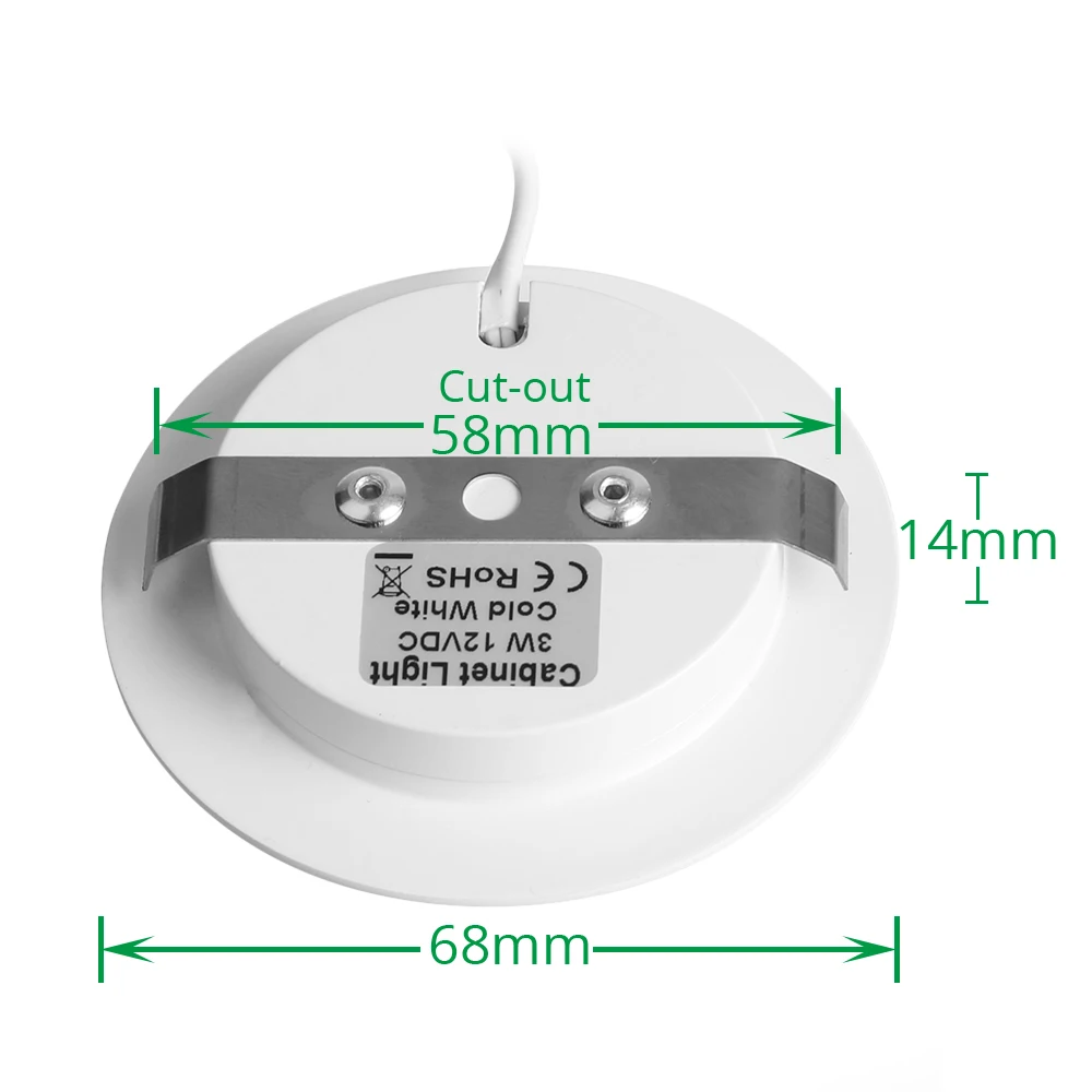GO OCEAN Under Cabinet Lights LED Lamp 12V Closet Round Cabinet Light Under Cupboard Kitchen Down Light Shelf Lighting