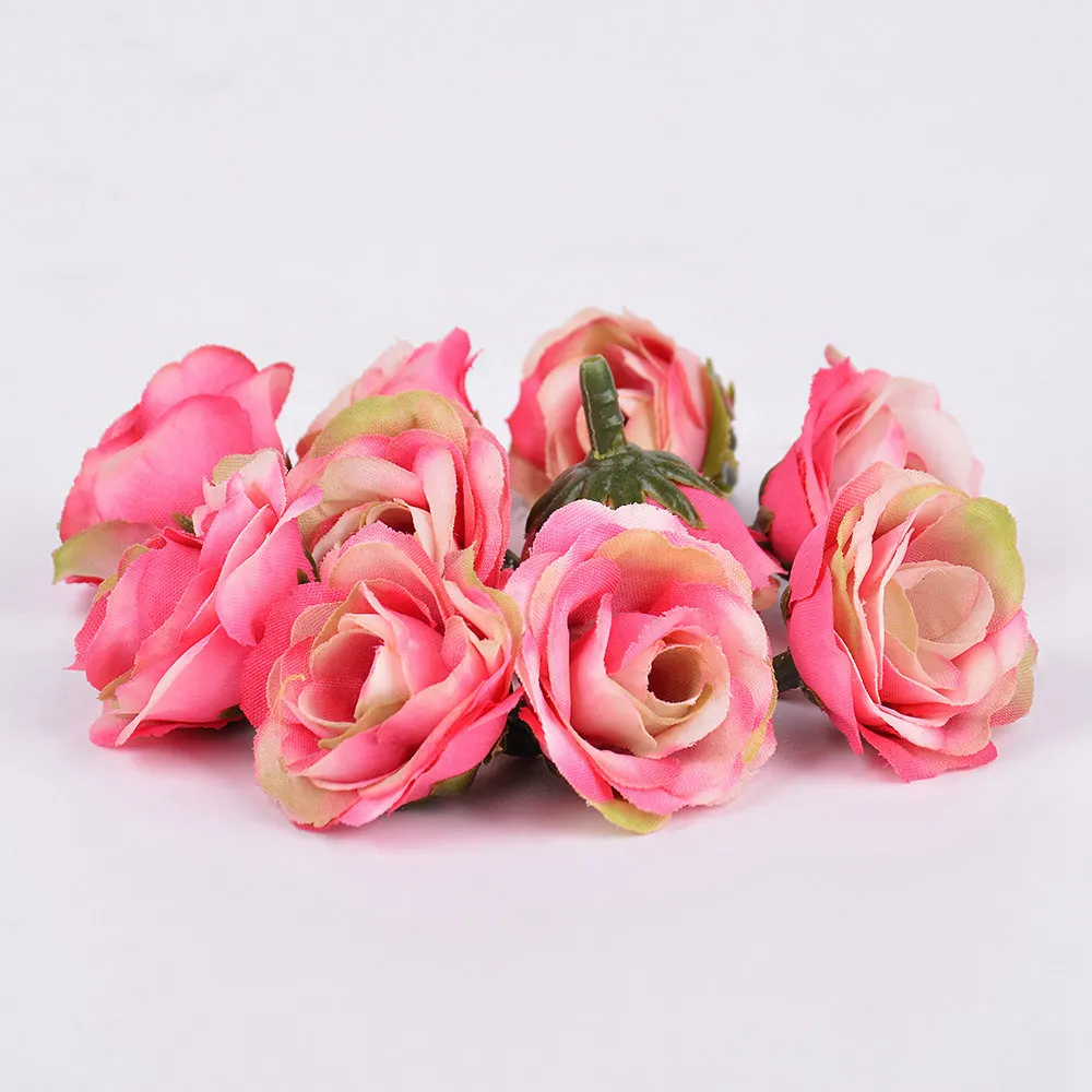 10 шт. 3 см мини Шелковая Роза искусственная Цветочная головка для свадьбы украшения дома свадебные туфли шляпы аксессуары ремесло поддельные цветы
