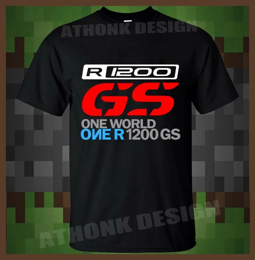 Немецкий мотоцикл R 1200 Gsa One World Fan 2019 с короткими рукавами и круглым вырезом