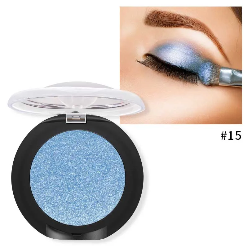 Pudaier Glitter Eyeshadow Palette Yeux Sombra Makeup Metallic Festival Eye Shadow Powder Shimmer Maquiagem Blue Eye Cosmetics - Цвет: 15