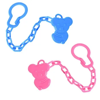 

Newborn Infant Little Babies Pacifier Chain Gums Pacifier Clip Anti-Drop Baby Kids Pacifier Accessories 3 Colors