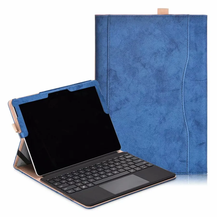 Чехол-кошелек с подставкой для microsoft Surface Go, чехол для ноутбука, клавиатура, планшет, защитный корпус, чехол для нового Surface Go 10,0 '', чехол - Цвет: Dark Blue