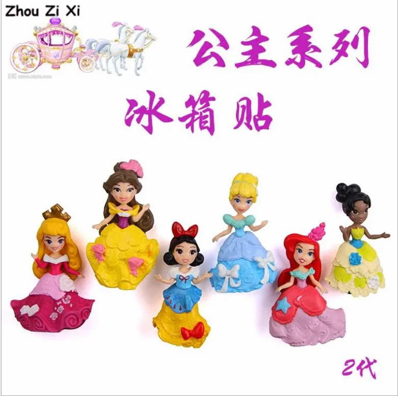 

6pcs/set Creative cute cartoon Snow White refrigerator magnet stickers toys