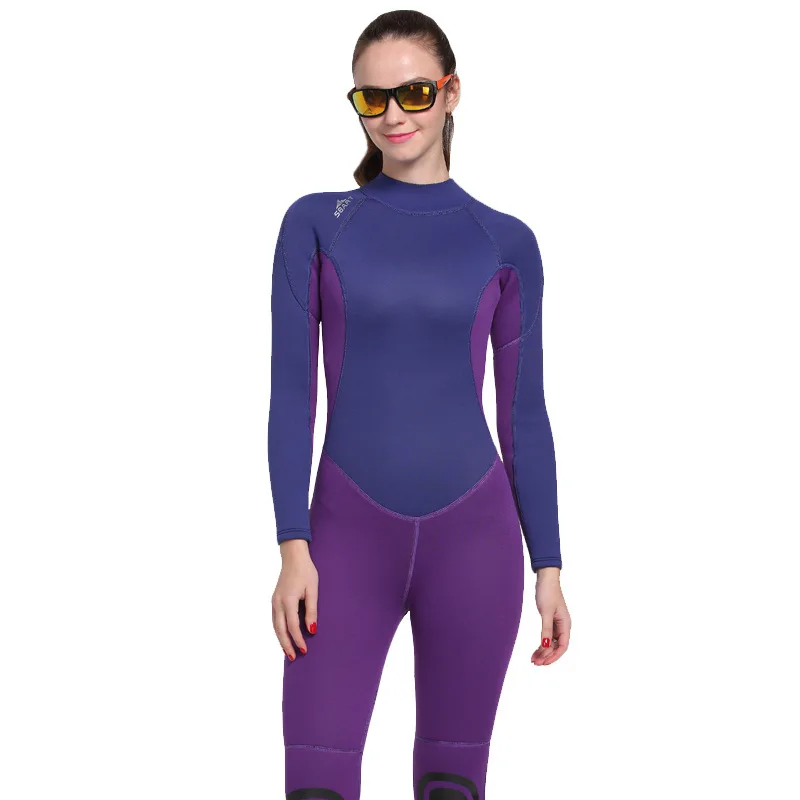 Purple Wetsuit Womens Full Body 3mm Premium Neoprene Thermal Swimwear