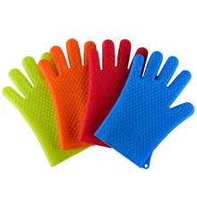 1 чехол из поликарбоната и силикона термостойкие перчатки духовка-гриль прихватка перчатки Кухня повар пекарь барбекю Рука защиты утепленная перчатки Кухнягоршочки для запекания