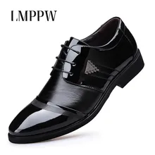 2018 Autumn Mens Business Shoes Leather Luxury Dress Shoes Men Pointed Toe Formal Wedding Shoes Black Brown Men Oxfords Flats цена 2018 Autumn Mens Business Shoes Leather Luxury Dress Shoes Men Pointed Toe Formal Wedding Shoes Black Brown Men Oxfords Flats цены онлайн