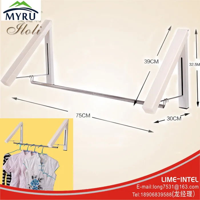 Mini folding telescopic hidden hanging clothes rack multifunctional clothes hanger