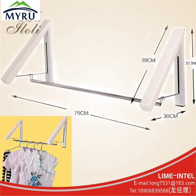 Mini Folding Telescopic Hidden Hanging Clothes Rack Multifunctional Mini Folding Telescopic Hidden Hanging Clothes Rack Multifunctional Hanger