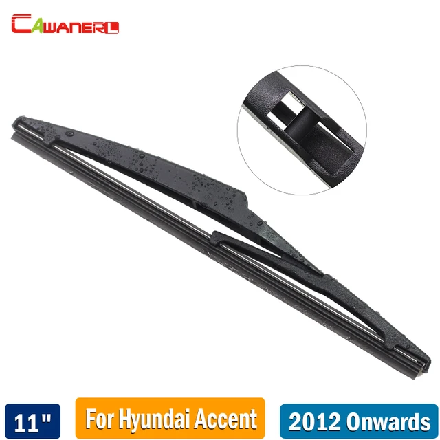 Cawanerl 280mm 11" Auto Rear Window Wiper For Hyundai Accent 2012 2017 Car Soft Rubber Back 2012 Hyundai Accent Rear Wiper Blade Size