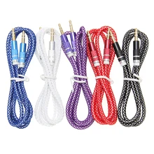 500pcs Audio Cable Nylon Braid candy 3 5mm Car AUX Cable Headphone Extension Code for Phone MP3 Car Headset Speaker Jack 3 5mm