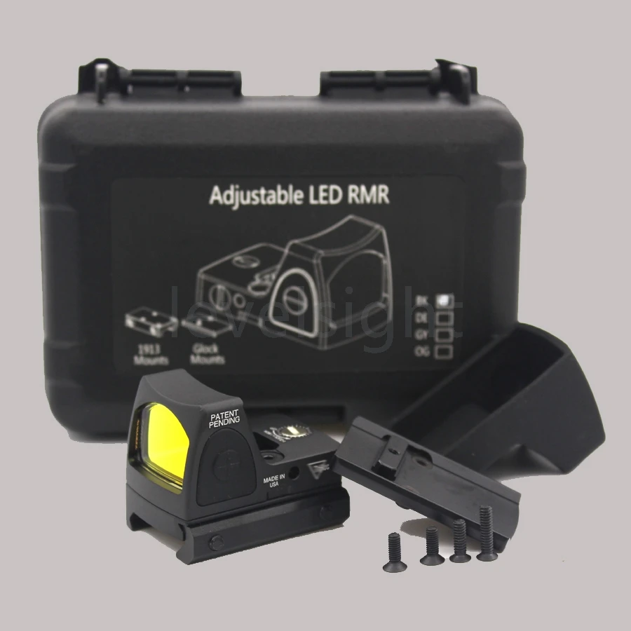 online NOVO Mini Robusto Estilo Miniatura RMR Reflex Red Dot Sight w On Off Interruptor Preto