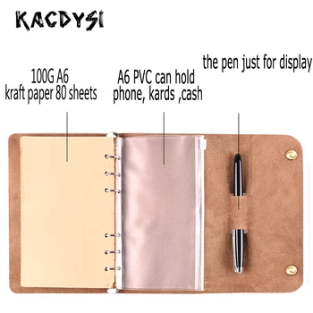 

Retro Unisex Second Layer Cow Leather Travel Notebook Blank Diary Journal Book Sketchbook A6 Paper Journal Book Reliable Notepad