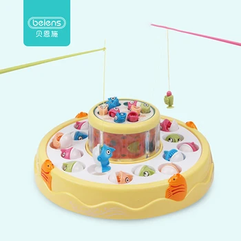 

Beiens Fishing Toy Kids Fishing Game Magnetic Fish Toys Double Layer Board Toy Plastic Fish Game Children Educational Toys