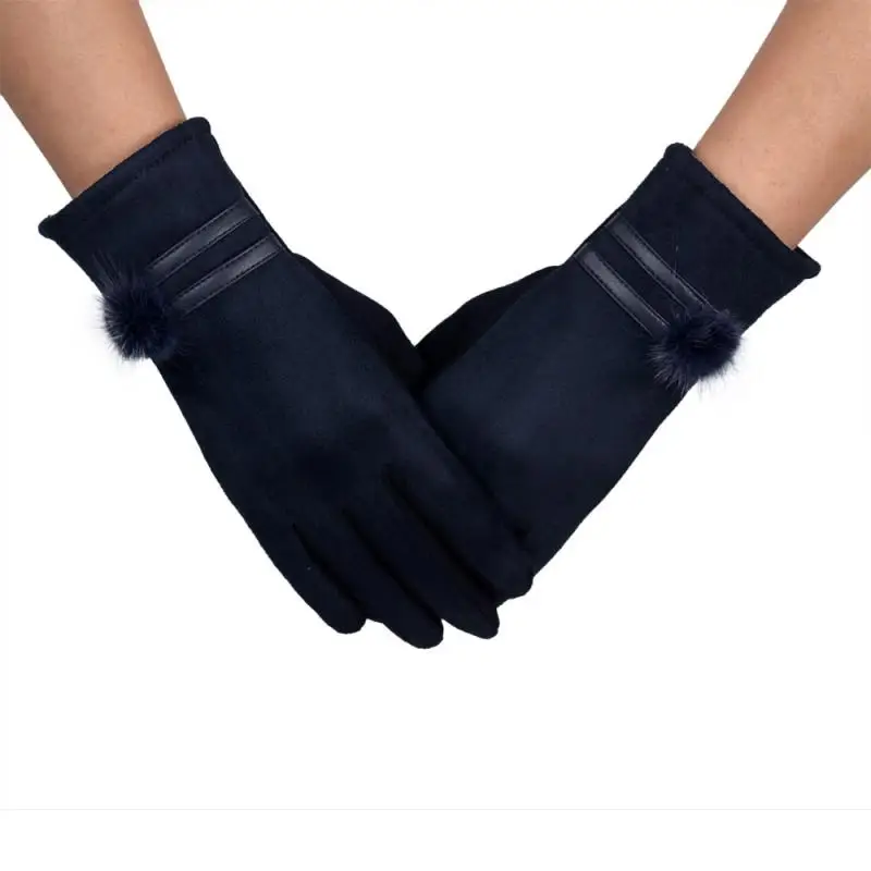 Зимние женские перчатки, брендовые новые модные милые варежки, толстые теплые мягкие перчатки и варежки# EW - Цвет: Blue
