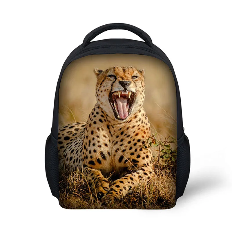 Детские школьные сумки, 12 дюймов, маленький рюкзак для мальчиков, детская мини-школьная сумка, для детей младшего возраста, Леопардовый принт, легкая школьная сумка для детей 2-5 лет - Цвет: 6902F