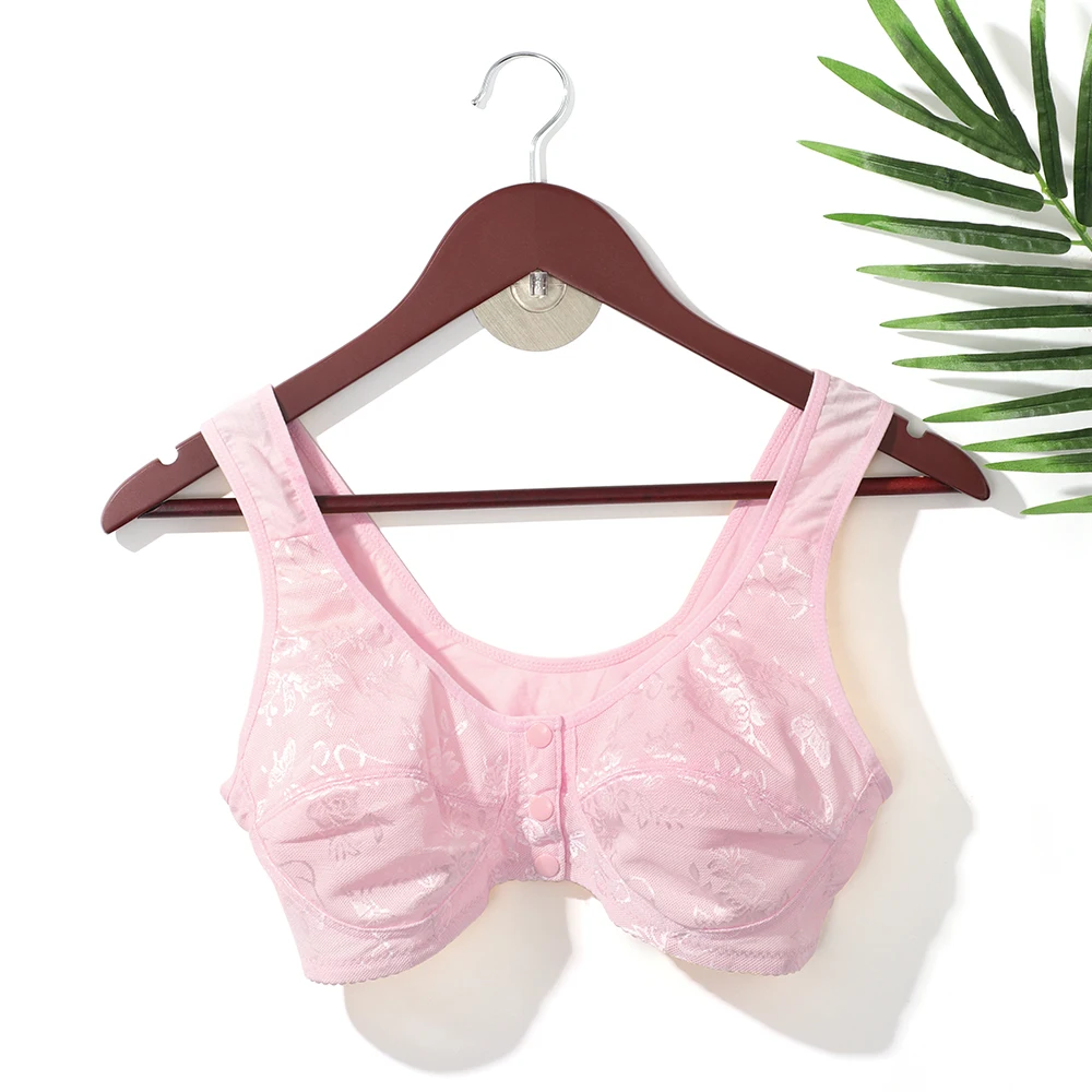 

Wireless Cotton Push up Bras for Women Lingerie Lace Front Close T-Back Bra Leisure Comfortble Underwear Plus size 36-44