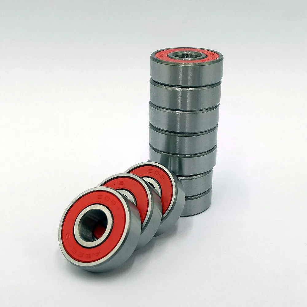 10 ABEC 9 High Performance Stainless Steel Bearings pcs / set Red