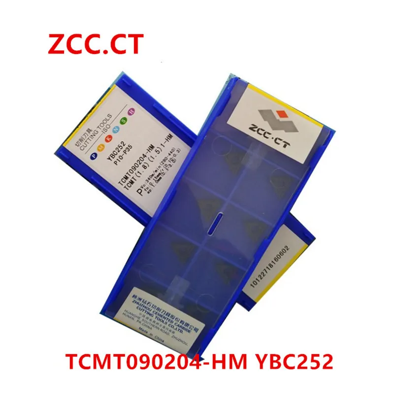 

ZCC.CT 10P TCMT090204/090208/110204/110208/16T304/16T308-HM YBC252 Indexable turning tool Insert CNC Carbide Insert For steel