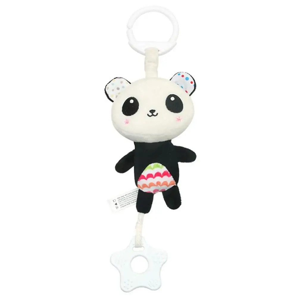 Детские погремушки детская коляска висячая мягкая игрушка милая кукла животных детская кроватка Висячие колокольчики игрушки Панда Кролик Медведь - Цвет: Panda