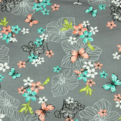 Полуметр с принтом бабочки хлопок обычная ткань ручной работы сделай сам швейное изделие для сумки платье Материал B481 - Цвет: color 10