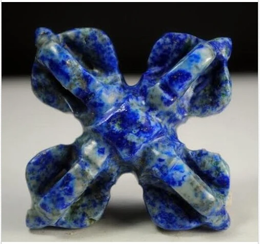 

Double Vajra Dorje Lapis Lazuli Crystal Cross Viswa
