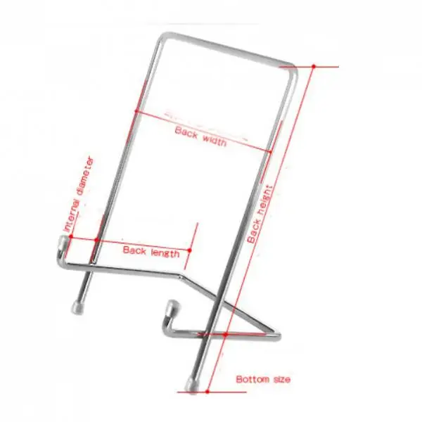 MagiDeal Display Rack Holders Wire Display Easel Tabletop Books Stand Silver S-XL, 6-13inch