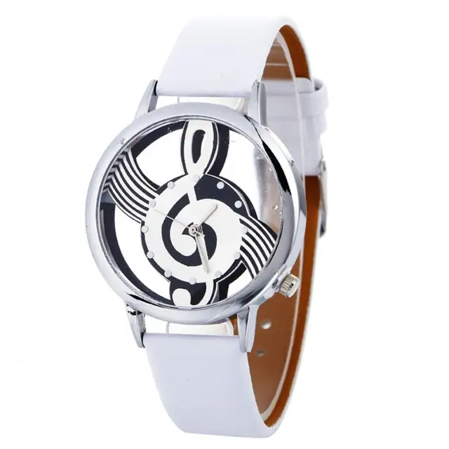 Musical Note Painting Leather Bracelet Lady Womans Wrist Watch reloj Mujer Pulse Musical Note Painting Leather Bracelet Lady Womans Wrist Watch reloj Mujer Pulse