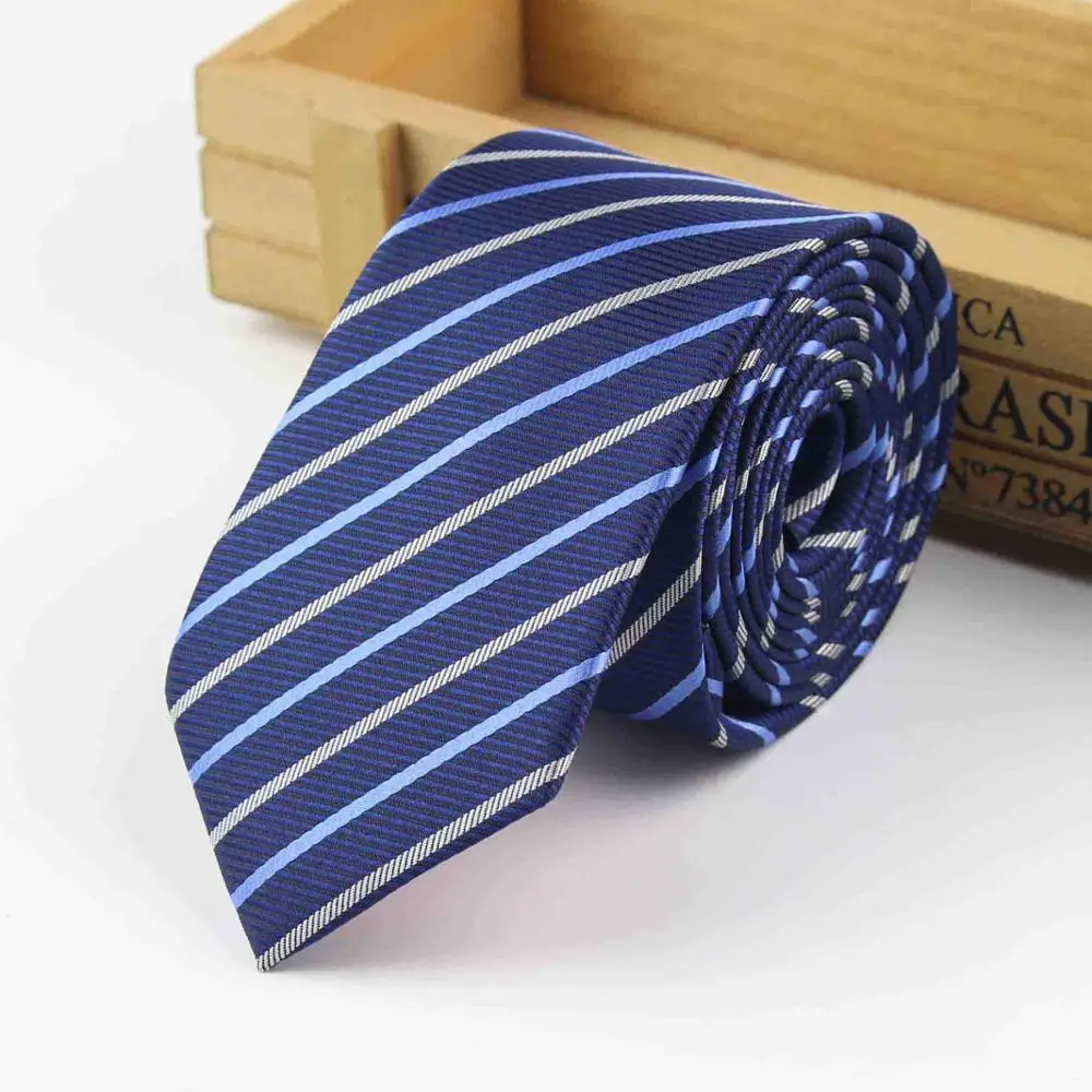 Формальный узкий размер галстук для жениха джентльменские галстуки мужские свадебные вечерние полиэфирные гравата, тонкий галстук-Стрела 6 см - Цвет: 2