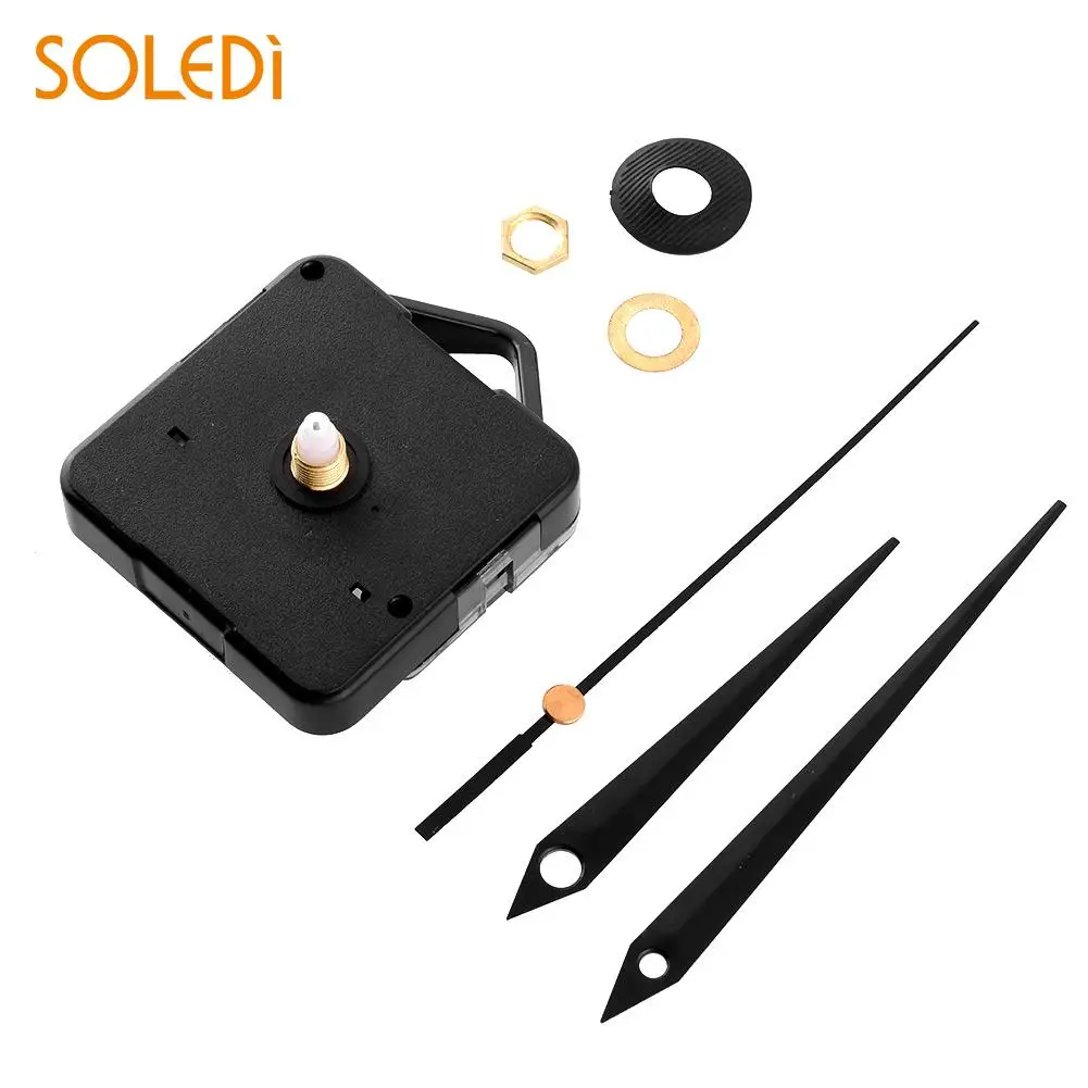 

Silent Quartz Clock Movement Three Black Hands Mechanism Repair Replacing Kit*