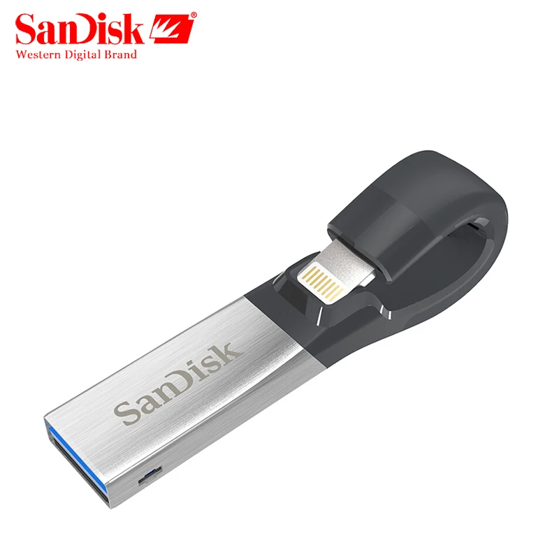 Sandisk USB флэш-накопитель 32 Гб 64 Гб для iPhone 7 7 Plus 6 5 5S Lightning/hdmi металлический флэш-накопитель u-диск для IOS 8,2 Flash memory stick 128