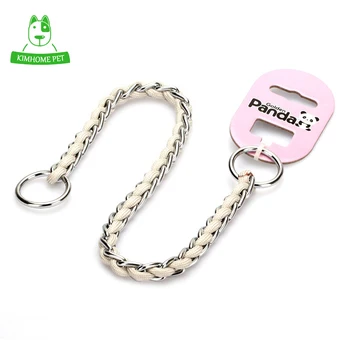 

New 4 Colors Adjustable Metal Stainless Steel Training Snake Chain Dog Collar For Small Big Dog S L