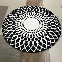 Европейский геометрический круглый ковер для гостиной детские спальни ковры компьютерный коврик на стул и на Пол Ковровое покрытие для раздевалки 100 см