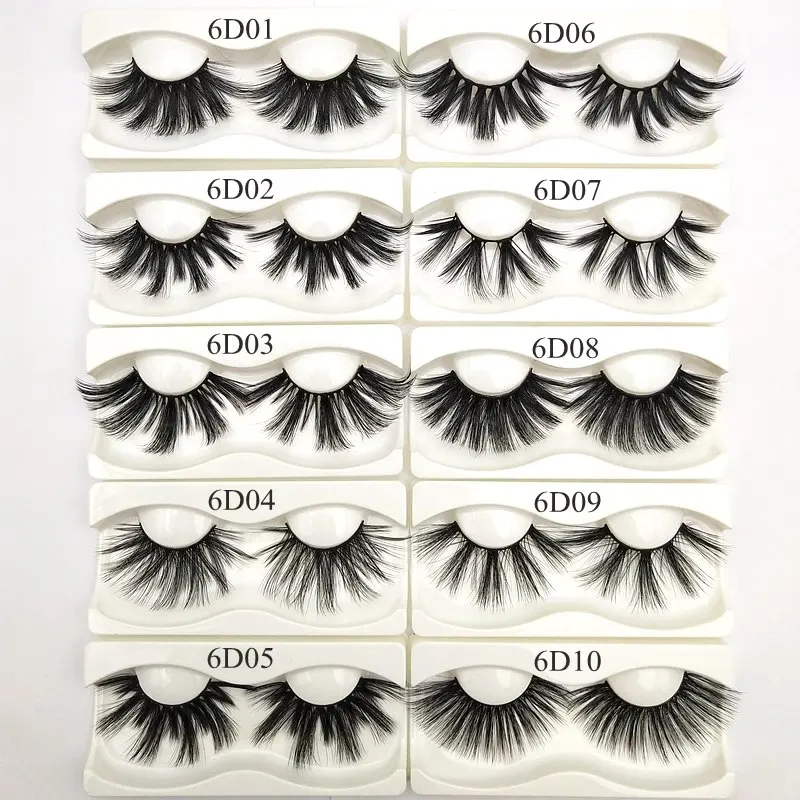 

Buzzme 6D style 25mm 20 pairs per pack faux mink lashes soft light weight eyelashes silk lashes