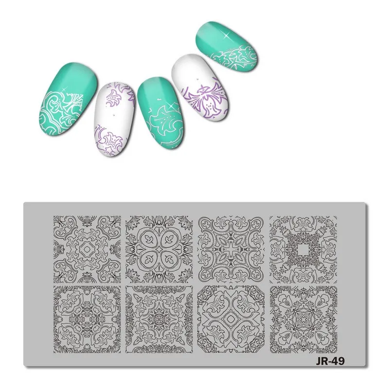 

1pc Stainless Steel Stamping Plate Classical pattern Nail Template Nail Stamp Plate Nail Art Tools