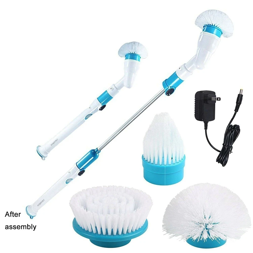 Turbo Scrub Electric Cleaning Brush Adjustable Waterproof Cleaner Wireless Charging Clean Bathroom