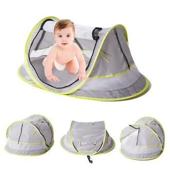 

Baby Mosquito Net Foldable Beach Tent Portable UV-protecting Sunshelter Infant Mosquito Net Kids Travel Tent Zipper Crib Netting