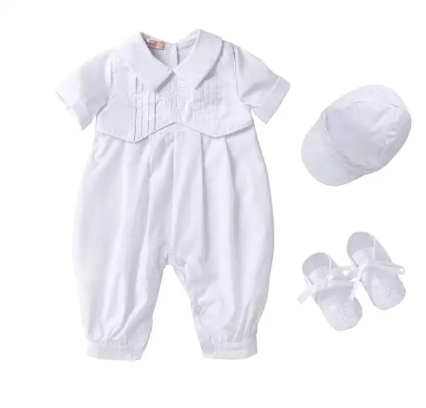Одежда для маленьких мальчиков на крестины; белая одежда для новорожденных; Одежда для новорожденных; комплект одежды для новорожденных - Цвет: 05-White-291267