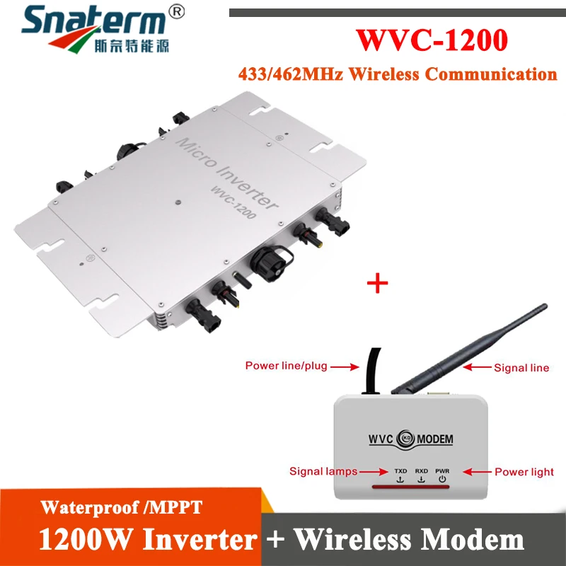1200W 110V Grid Tie Micro Inverter Wireless Communication,Mppt Pure Sine Wave