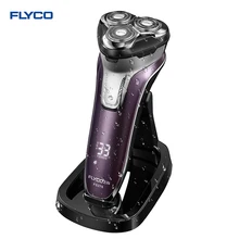 Flyco 3D плавающая головка Перезаряжаемые Портативный тела моющиеся электробритва свет быстрая зарядка Triple Blade barbeador FS376