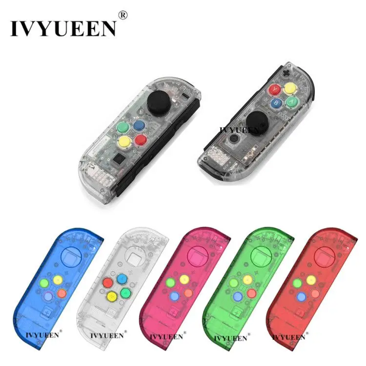 IVYUEEN для Joy Con, сменный корпус, прозрачный чехол, чехол для переключения, консоль Joy-Con с кнопками ABXY