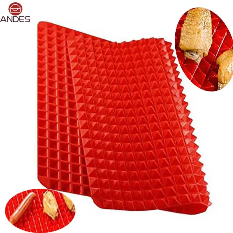 ANDES 210 Red Pyramid Bakeware Pan Nonstick Silicone Baking Mats Pads