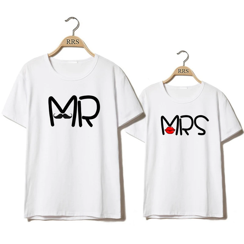 MR MRS/футболка с принтом для женщин и мужчин футболка короткими рукавами свободная