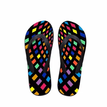 

Noisydesigns Men's flip-flops boys platform sandals male checker print outdoor beach footwear slide shoes flip flops slippers