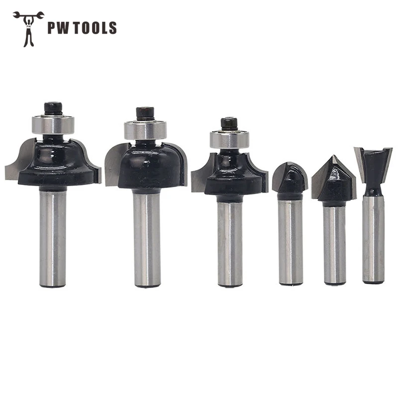 

1Pc 8mm Shank Wood Router Bit Straight End Mill Trimmer Cleaning Flush Trim Corner Round Cove Box Bits Tools Milling Cutter
